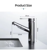 Robinet de lavabo design avec bec extractible en acier inoxydable poli de qualité supérieure