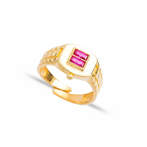 Wristwatch Design <b>Adjustable</b> <b>Ring</b> Wholesale 925 <b>Silver</b> <b>Sterling</b> Jewelry Pink Cubic Zirconia Stone Turkish Handmade Jewellery - Product Image 2