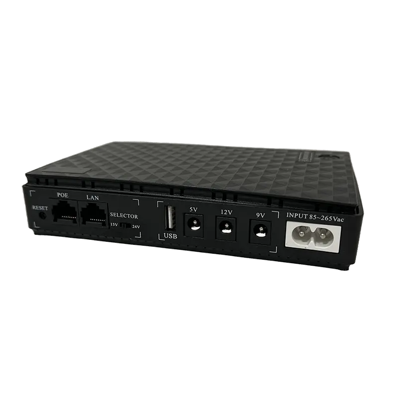 Batteria di Backup Multi uscita Online USB 5V DC 9V 12V Power Bank Mini UPS per Router WiFi telecamera CCTV telefono cellulare