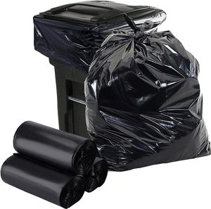 Sacs poubelles robustes en HDPE/LDPE de grande taille avec dimensions et épaisseur personnalisées, enroulés/emballés à plat - Product Image 1