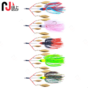 Leurre de pêche appât tracteur composé rotatif paillettes 13cm 22.8g bionique dur appât métal appât Surface poisson leurre - Product Image 1