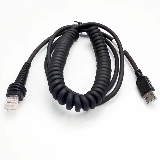 3m Barcode Scanner USB a Male RJ50 Data Cable PVC Jacketed Computer Mobile for Honeywell 1200G 1500G 1900G Spring Cable
