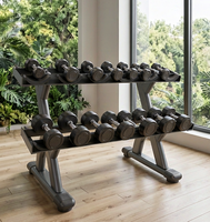 Équipement de gym : Support hexagonal pour haltères DFT KJ-1283, machine de musculation commerciale