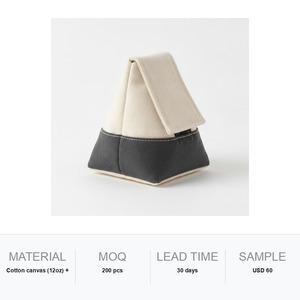 Estuche para Lápices con Forma de Bola de Arroz Onigiri, Estuche de Lona Triangular con Solapa, Kawaii, Logotipo Personalizado al por Mayor - Product Image 6