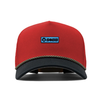 Casquette de baseball imperméable en tissu éponge 5 panneaux avec broderie manuelle, logo en caoutchouc personnalisé, étiquette tissée et ceinture à double aiguille – Échantillon