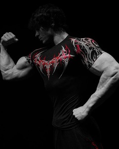<span class=keywords><strong>เสื้อ</strong></span>ยืดแขนสั้นผู้ชายแบบสปอร์ต ยืดหยุ่นสูง สำหรับออกกำลังกาย วิ่ง เทรนนิ่ง ใส่ลำลอง ลายเรขาคณิต ผ้าเนื้อแน่น - Product Image 2