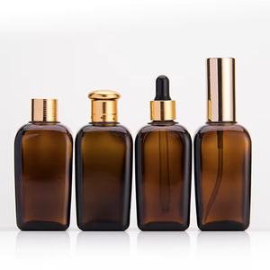 Заводская цена 10 мл 30 мл 50 мл 100 мл квадратная янтарная бутылка с эфирным маслом стеклянная бутылка с распылителем для масляной упаковки - Product Image 1
