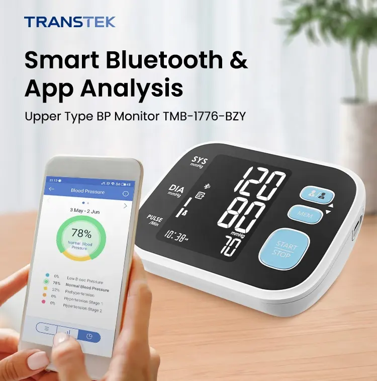Wholesale home Smart Bluetooth   App analysis upper arm blood pressure monitor digital portable LCD BP Machine