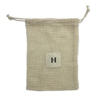 Sac à linge en coton naturel avec fermeture éclair, personnalisable avec logo, écologique et recyclable, pour savon, cosmétiques, vaisselle, vêtements, chaussettes