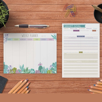 Bloc-notes promotionnel personnalisé détachable à faire en gros bloc-notes autocollant objectif intelligent calendrier spécifique planificateur bloc-notes