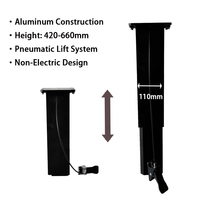 Patas Metálicas Modernas de Alta Resistencia para Muebles - Columnas Telescópicas de Altura Ajustable para Cocina, Baño, Hospital y Uso en Exteriores