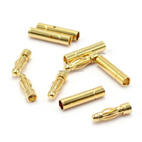 Conectores Banana GC3010-F/M de 3.0mm Chapados en Oro, Macho y Hembra, Conectores Dorados GC3010