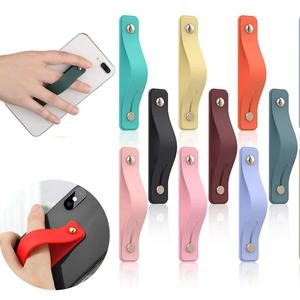 Candy Color Mobile Phone Holder <b>Universal</b> Silicone Finger Kickstand Cell Phone Grip Holder Wristband Stand Phone case Hand Strap - Product Image 1
