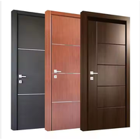Porte de chambre prémontée de conception moderne aux normes européennes pour villas WPC Cadre de maison interne en bois massif pour utilisation intérieure