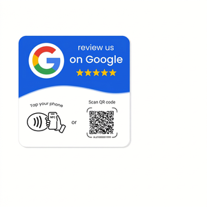 Carte NFC <span class=keywords><strong>Google</strong></span> Review avec <span class=keywords><strong>code</strong></span> <span class=keywords><strong>QR</strong></span> 13,56 MHz ISO14443A NTAG213 215 216 pour les cartes de contrôle d'accès des magasins, bars et hôtels - Product Image 2