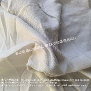 Trapos de algodón blanco reciclado, suaves, 100% algodón, para limpieza. - Product Image 4