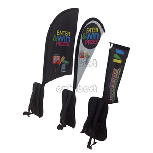 Printed Logo Flag Walking Cheap Custom Backpack Flag Banner