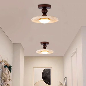 Yellow Travertine <b>Ceiling</b> <b>Light</b> Led Surface Mounted Wabi Sabi Style For Entrance Hallway Foyer Balcony Lighting Fixture - Product Image 4