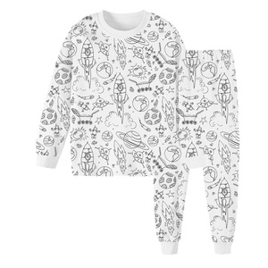 Pijamas Infantis Estilo Coreano para Colorir e Pintar à Mão, Conjunto para Meninas de 3 a 8 Anos para Uso Doméstico - Product Image 6