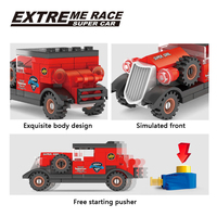 6099B-7 mobil klasik untuk mobil truk kecil spartikel 71 buah Model blok MOC rakitan Set mainan blok bangunan edukasi grosir