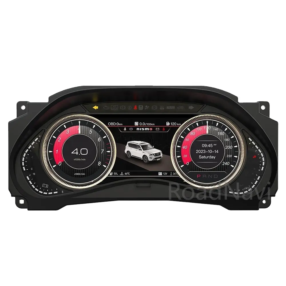 Meteran otomatis mobil Speedometer Panel Digital instrumen Cluster untuk Patrol Y Pro Y62 Infiniti QX80 2012-2023