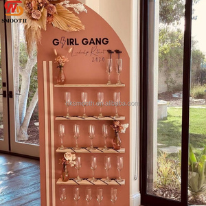 Multi-Tier Summer Popular Acrylic Champagne Glass Holder Rack Romantic Easy Install Champagne Bar <b>Stand</b> for Wedding and Party - Product Image 1