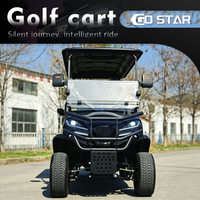 Voiture de golf tout-terrain 4 places équipée d'une suspension indépendante et de pneus antidérapants, véhicule de tourisme en montagne