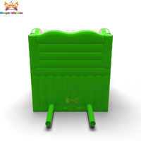 Grand château gonflable à thème animalier avec toboggan sec en PVC, capacité de 200 kg pour 10 passagers, installation facile, garantie de 3 ans