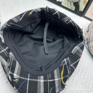 Béret vintage unisexe en tweed, style newsboy, noir, <span class=keywords><strong>blanc</strong></span>, à carreaux, motif à carreaux marron, pour <span class=keywords><strong>homme</strong></span>, style britannique décontracté, sport, plage, fête - Product Image 4