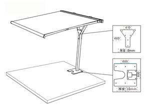 Toldo de PVC con Control Remoto, Estilo Moderno, con Tira de LED, Portátil, Impermeable, <span class=keywords><strong>para</strong></span> Jardín, Terraza, Exterior - Product Image 3