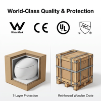 WC intelligent monobloc bleu en forme d'œuf, couleur personnalisée, pour hôtel, salle de bain, sanitaires, à poser au sol