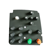Clavier en silicone flexible personnalisé 3x4 à boutons conducteurs en carbone pour applications d'instruments et de compteurs