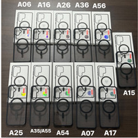 Étui de téléphone magnétique antichute antichoc en PC transparent + TPU à bords mats de conception luxueuse pour Samsung A17 A07 A36 A06 A16 A56
