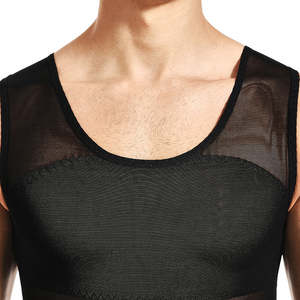 Camicia da <span class=keywords><strong>uomo</strong></span> a compressione per Body Shaper gilet snellente aderente <span class=keywords><strong>intimo</strong></span> pancia canotta - Product Image 6