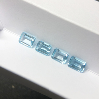 Pierre précieuse de topaze bleu ciel naturelle spacieuse en pierre de topaze émeraude pour la fabrication de bijoux