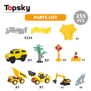 Plástico DIY Ingeniería eléctrica pista coche juguete carrera <span class=keywords><strong>tren</strong></span> ferrocarril camión vehículo ranura juguete para niños - Product Image 2