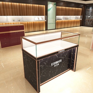 Vitrine de présentation de bijoux en verre avec éclairage LED pour magasin de vente de bijoux - Product Image 6