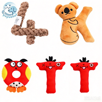 Jouets à mâcher amusants pour animaux de compagnie, en forme de lettres de dessins animés, en latex souple et coton, jouets interactifs pour chiots, chiens et chats