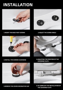 Asiento de inodoro de plástico de alta calidad con <span class=keywords><strong>tapa</strong></span> de cierre suave - Product Image 4