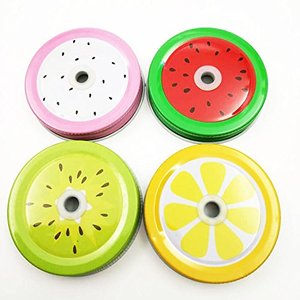 Pot d'accessoires <span class=keywords><strong>en</strong></span> <span class=keywords><strong>verre</strong></span> pour maçon de cuisine, avec couvercle <span class=keywords><strong>en</strong></span> fer blanc, <span class=keywords><strong>paille</strong></span> <span class=keywords><strong>en</strong></span> plastique - Product Image 6