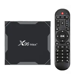 Фабрика X96 max plus S905X3 tv box Лидер продаж smart Декодер каналов кабельного телевидения компьютерной приставки к телевизору X96 MAX + 4 Гб оперативной памяти, 32 Гб встроенной памяти, 4GB 64GB Android 9,0 8K BT4.0 tv box X96max +