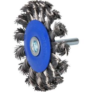 BRILLIANT TOOLS - BT103109 Cepillo de disco, trenzado, Ø 75 mm con soporte de 6mm-EAN 4042146868676 ABRASIVOS - Product Image 1