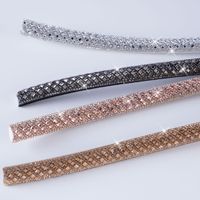 Sandales à la mode personnalisées décoration bande de cristal semi-ronde cordon strass corde pour chaussures