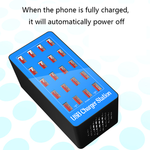 แท่นชาร์จ USB 20 พอร์ต 100W สำหรับตั้งโต๊ะ รองรับ QC2.0 5V/2.4A กระแสไฟ <span class=keywords><strong>2A</strong></span> สำหรับชาร์จหูฟัง วัสดุ ABS - Product Image 4