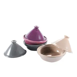 Mini Tajine Styling Tragbare kleine Keramik Custom Cute Tagine Set, Kochgeschirr Sets mit Hot Sale als Bild Kegelform Unterstützung