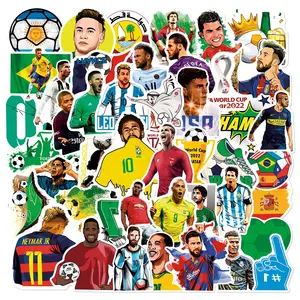 50Pcs 2022 Messi Football Game Stickers For Boy Children Notebook Luggage Laptop Door Neymar Sticker