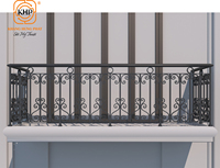 Rampe d'escalier de balcon moderne pour hôtel, extérieur, haute qualité, fer forgé galvanisé, anti-corrosion, DIY, résidentiel, appartement