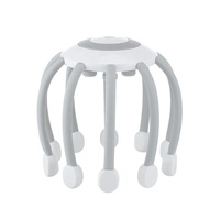 Masseur électrique automatique de cuir chevelu vibrant avec araignée, griffe portative en Silicone blanc 2