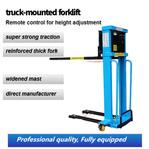 トラック用 ポータブル 電動 フォークリフト 1トン 貨物 リフト 全電動 油圧式 荷降ろし セルフトリフト スタッカー - Product Image 4