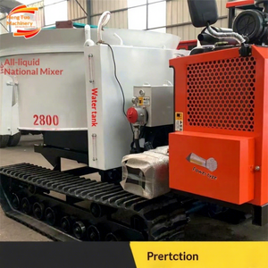 Camion malaxeur mobile multifonctionnel Hengtuo à moteur diesel, pompe à buse plate, convoyeur mélangeur, puissance 75 kW, productivité 13 m³/h - Product Image 1